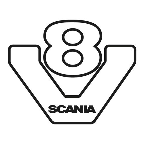 V8 Scania -tarra, ääriviivoilla